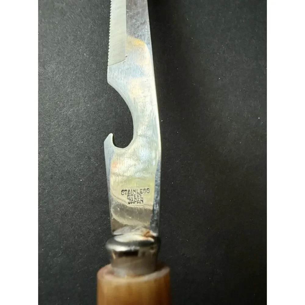 Vintage Bakelite Cheese Knife Bottle Opener Stainless Steel Charcuterie MCM